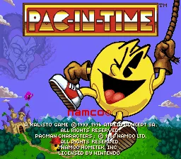 Pac-In-Time: tela de título