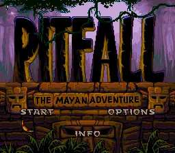 Pitfall - The Mayan Adventure: tela de título