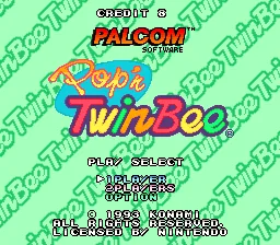 Pop'n TwinBee: tela de título