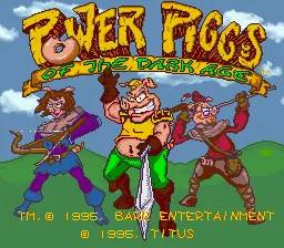 Power Piggs of the Dark Age: tela de título