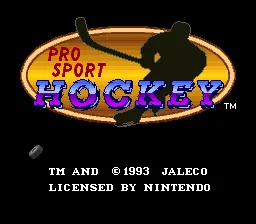 Pro Sport Hockey: tela de título