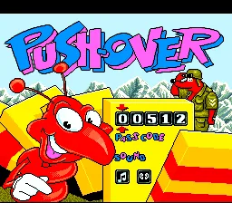 Push-Over: tela de título