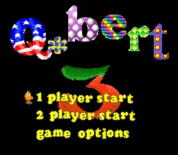 Q-bert 3: tela de título