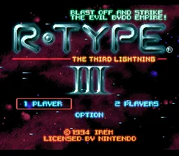 R-Type III: tela de título