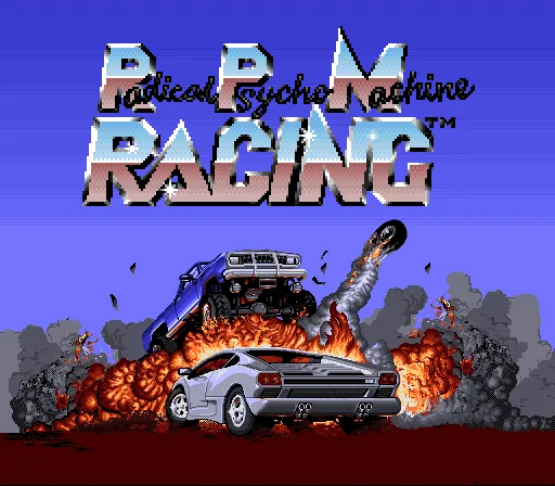 Radical Psycho Machine Racing: tela de título