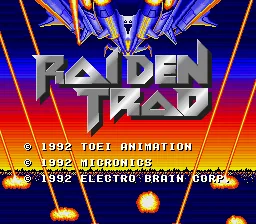 Raiden Trad: tela de título