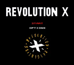 Revolution X: tela de título