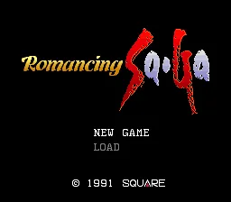 Romancing Sa-Ga: tela de título