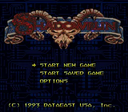 Shadowrun: tela de título