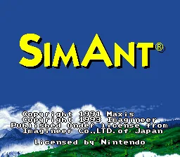 SimAnt - The Electronic Ant Colony: tela de título
