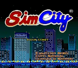 SimCity: tela de título
