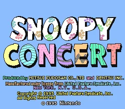 Snoopy Concert: tela de título