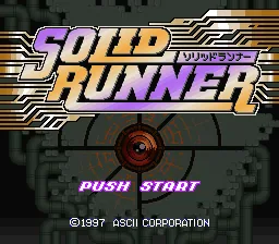 Solid Runner: tela de título
