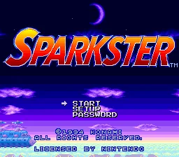 Sparkster: tela de título
