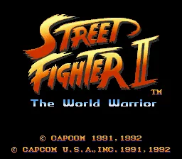 Street Fighter II: tela de título