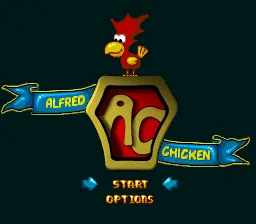 Super Alfred Chicken: tela de título