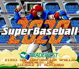 Super Baseball 2020: tela de título