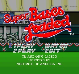 Super Bases Loaded: tela de título