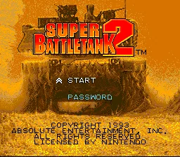 Super Battletank 2: tela de título