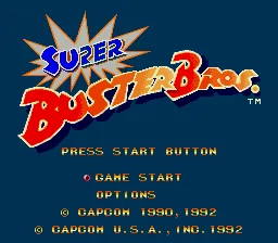 Super Buster Bros.: tela de título