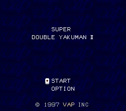 Super Double Yakuman II: tela de título