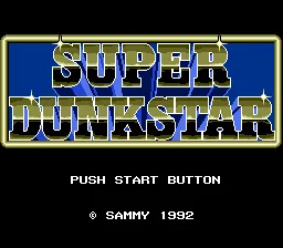 Super Dunk Star: tela de título