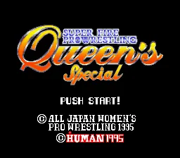 Super Fire Pro Wrestling - Queen's Special: tela de título