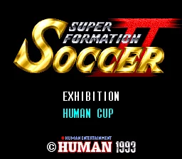 Super Formation Soccer II: tela de título