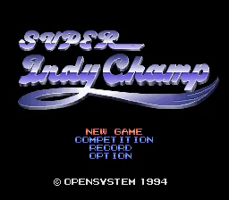 Super Indy Champ: tela de título