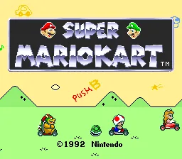 Super Mario Kart: tela de título