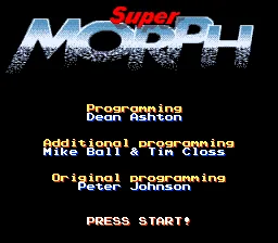 Super Morph: tela de título