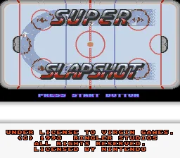 Super Slap Shot: tela de título