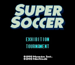Super Soccer: tela de título
