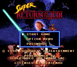 Super Star Wars - Return of the Jedi: tela de título