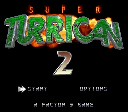 Super Turrican 2: tela de título