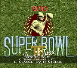 Tecmo Super Bowl III - Final Edition: tela de título
