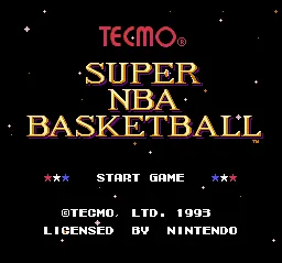 Tecmo Super NBA Basketball: tela de título