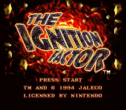 The Ignition Factor: tela de título