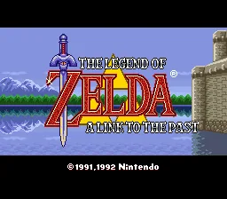 The Legend of Zelda - A Link to the Past: tela de título