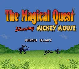 The Magical Quest Starring Mickey Mouse: tela de título