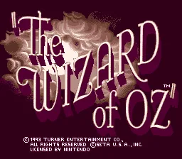 The Wizard of Oz: tela de título