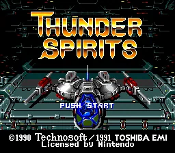 Thunder Spirits: tela de título