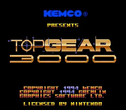 Top Gear 3000: tela de título