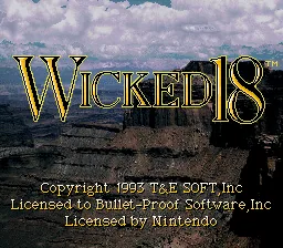 True Golf Classics - Wicked 18: tela de título