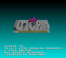 Utopia - The Creation of a Nation: tela de título