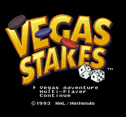 Vegas Stakes: tela de título