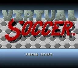 Virtual Soccer: tela de título