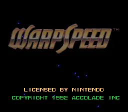WarpSpeed: tela de título