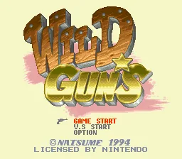 Wild Guns: tela de título
