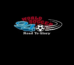 World Soccer 94 - Road to Glory: tela de título
